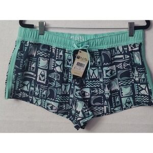 Salt Life ARUBA Women's  Tiki Waves Shorts NWT Size XL Color‎ Blue Slj4047